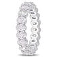 Original Amour 14k White Gold 3 3/4 CT TW Oval-Cut Diamond Eternity Ring