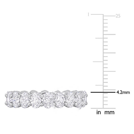 Original Amour 14k White Gold 3 3/4 CT TW Oval-Cut Diamond Eternity Ring