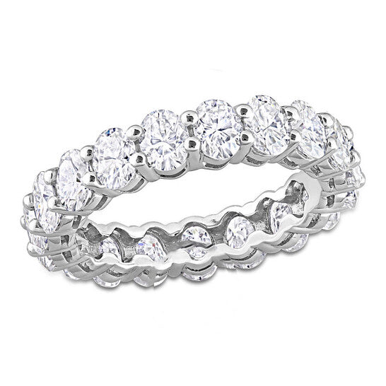 Original Amour 14k White Gold 3 4/5 CT TGW Created White Moissanite Eternity Ring