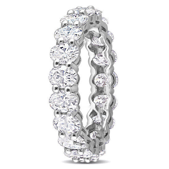 Original Amour 14k White Gold 3 4/5 CT TGW Created White Moissanite Eternity Ring