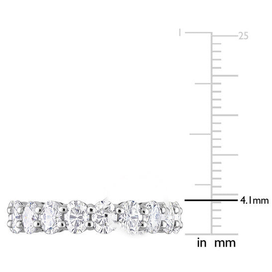 Original Amour 14k White Gold 3 4/5 CT TGW Created White Moissanite Eternity Ring