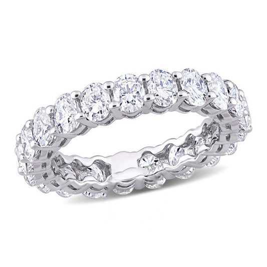 Original Amour 14k White Gold 5 1/4 CT TGW Created White Moissanite Eternity Ring