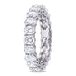 Original Amour 14k White Gold 5 1/4 CT TGW Created White Moissanite Eternity Ring