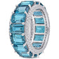 Original Amour 14k White Gold 5/8 CT Diamond TW And 11 7/8 CT TGW London Blue Topaz Eternity Ring