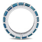 Original Amour 14k White Gold 5/8 CT Diamond TW And 11 7/8 CT TGW London Blue Topaz Eternity Ring