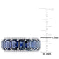 Original Amour 14k White Gold 5/8 CT Diamond TW And 11 7/8 CT TGW Blue Sapphire Eternity Ring