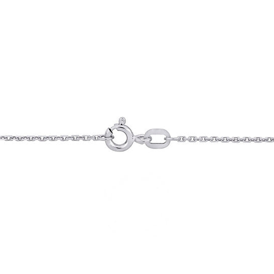 Original AMOUR 1.2mm Diamond-cut Cable Chain Necklace In 14K White Gold - 16 In