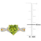 Original Amour 14k Yellow Gold 1 5/8 CT TGW Heart Peridot and 1/5 CT TDW Diamond Infinity Ring