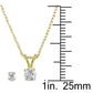 Original AMOUR 1/2 CT TW Diamond Solitaire Pendant with Chain and Stud Earrings 2-piece Set In 14K Yellow Gold