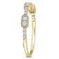 Original Amour 14k Yellow Gold 1/4 CT TDW Diamond Semi-Eternity Ring