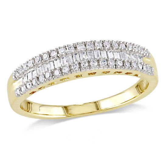 Original Amour 14k Yellow Gold 1/4 CT TDW Diamonds Eternity Ring