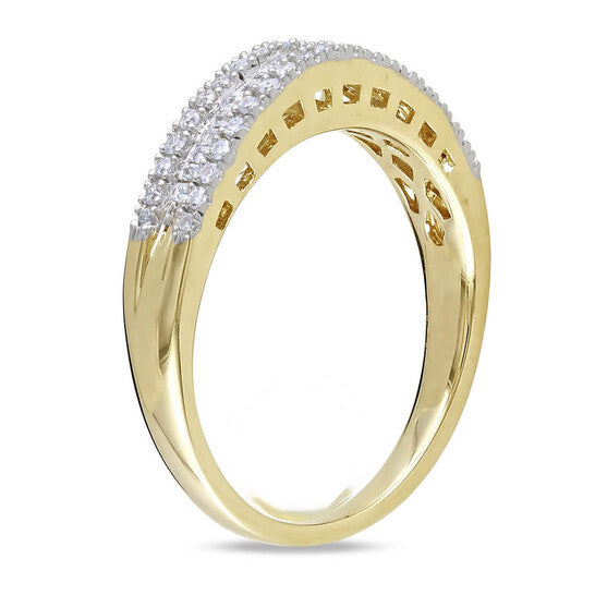 Original Amour 14k Yellow Gold 1/4 CT TDW Diamonds Eternity Ring