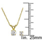 Original AMOUR 3/8 CT TW Diamond Solitaire Pendant with Chain and Stud Earrings 2-piece Set In 14K Yellow Gold