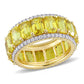 Original Amour 14k Yellow Gold 5/8 CT Diamond TW And 11 7/8 CT TGW Yellow Sapphire Eternity Ring