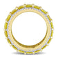 Original Amour 14k Yellow Gold 5/8 CT Diamond TW And 11 7/8 CT TGW Yellow Sapphire Eternity Ring