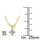 Original AMOUR 5/8 CT TW Princess Cut Diamond Solitaire Pendant with Chain and Stud Earrings 2-piece Set In 14K Yellow Gold