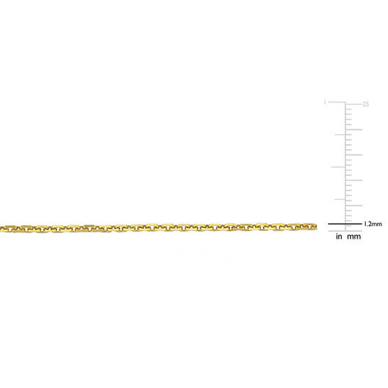 Original AMOUR 1.2mm Diamond-cut Cable Chain Necklace In 14K Yellow Gold - 16 In