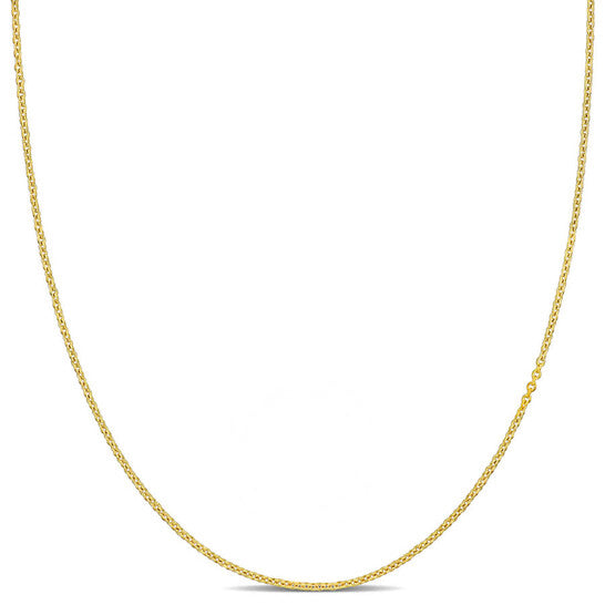 Original AMOUR 1.6mm Round Cable Chain Necklace In 14K Yellow Gold - 18 In