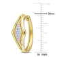 Original AMOUR 1/5 CT TDW Diamond Pave Hoop Earrings In 10K Yellow Gold