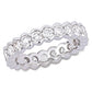 Original Amour 18k White Gold 2 CT TW Channel Set Diamond Eternity Ring