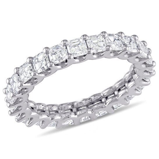 Original Amour 18k White Gold 4 CT TW Asscher-Cut Diamond Full-Eternity Band