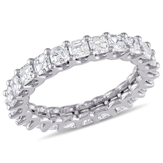 Original Amour 18k White Gold 4 CT TW Asscher-Cut Diamond Full-Eternity Band