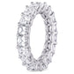 Original Amour 18k White Gold 5-1/10 CT TW Asscher Diamond Eternity Ring