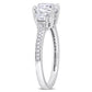 Original Amour 2 1/4 CT TW Three-Stone Diamond Engagement Ring in 14k White Godl