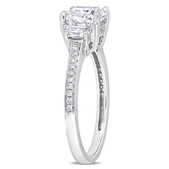 Original Amour 2 1/4 CT TW Three-Stone Diamond Engagement Ring in 14k White Godl