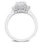 Original Amour 2 1/4 CT TW Three-Stone Diamond Engagement Ring in 14k White Godl