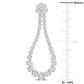 Original AMOUR 2 3/4 CT TDW Diamond Floral Teardrop Earrings In 14K White Gold