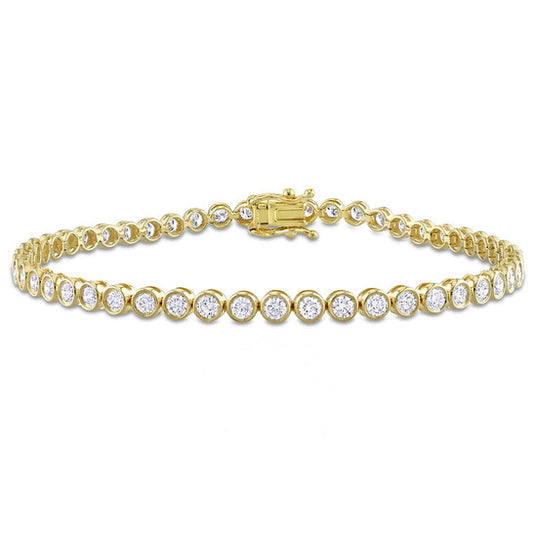 Original AMOUR 2 4/5 CT TDW Diamond Tennis Bracelet In 14K Yellow Gold - - 7 In.