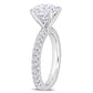 Original Amour 2 5/8 CT TW Certified Diamond Solitaire Engagement Ring in 14k White Gold