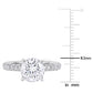 Original Amour 2 5/8 CT TW Certified Diamond Solitaire Engagement Ring in 14k White Gold