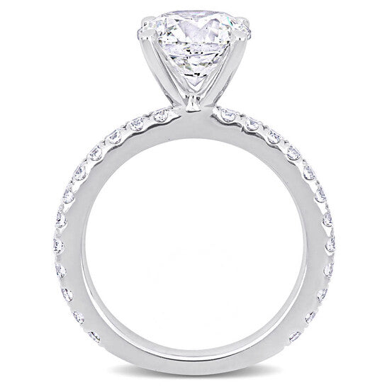 Original Amour 2 5/8 CT TW Certified Diamond Solitaire Engagement Ring in 14k White Gold