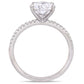 Original Amour 2 CT TGW Round-Cut Moissanite-White and 1/10 CT TW Diamond Engagement Ring in 14k White Gold JMS005039