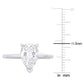 Original Amour 2 CT TW Pear Shape Certified Diamond Solitaire Engagement Ring in 14k White Gold