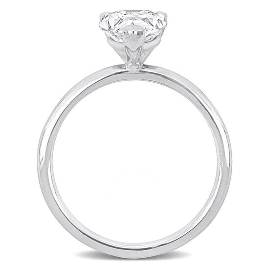 Original Amour 2 CT TW Pear Shape Certified Diamond Solitaire Engagement Ring in 14k White Gold