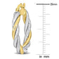 Original AMOUR 25mm Twisted Hoop Earrings In 2-Tone Yellow and White 10K Gold