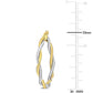 Original AMOUR 33mm Twisted Hoop Earrings In 10K Two-Tone Yellow and White