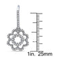 Original AMOUR 3/4 CT TW Diamond Floral Leverback Earrings In 14K White Gold