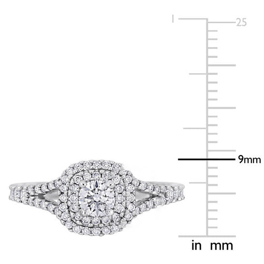 Original Amour 3/4 CT TW Diamond Split-Shank Engagement Ring in 14k White Gold