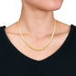 Original AMOUR 3.5mm Flex Herringbone Chain Necklace In 10K Yellow Gold, 20 In