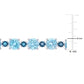 Original AMOUR 37 1/10 CT TGW Sky-blue Topaz and London-blue Topaz Tennis Bracelet In Sterling Silver