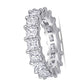 Original Amour 5.54 CT Princess Diamond TW Eternity Ring White Platinum G-H VS2-SI1