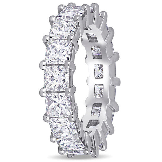 Original Amour 5.54 CT Princess Diamond TW Eternity Ring White Platinum G-H VS2-SI1