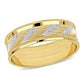 Original Amour 6mm Ribbed and Striped Curved Wedding Band in 14k Yellow Gold