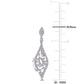 Original AMOUR 7/8 CT TW Diamond Teardrop Vintage Earrings In 14K White Gold