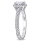 Original Amour 7/8 CT TW Diamond Halo Engagement Ring in 14k White Gold