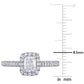 Original Amour 7/8 CT TW Diamond Halo Engagement Ring in 14k White Gold